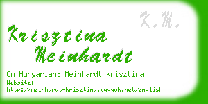 krisztina meinhardt business card